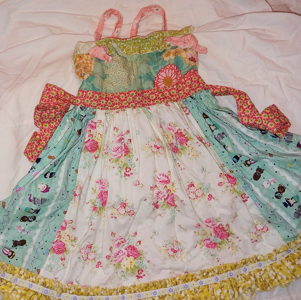 Matilda Jane Platinum Floral Knot Dress Size 6